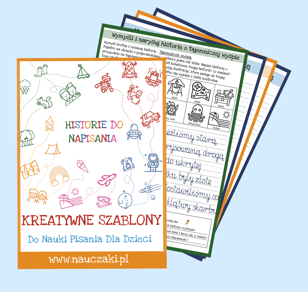 kreatywne szablony do nauki pisania dla dzieci