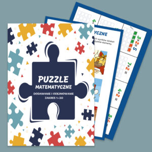 Zimowe puzzle matematyczne.