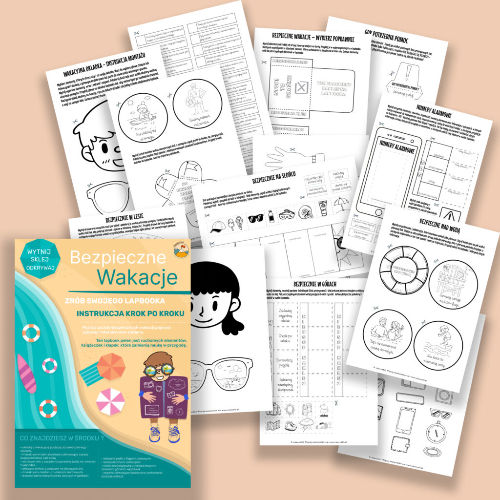 lapbook bezpieczne wakacje